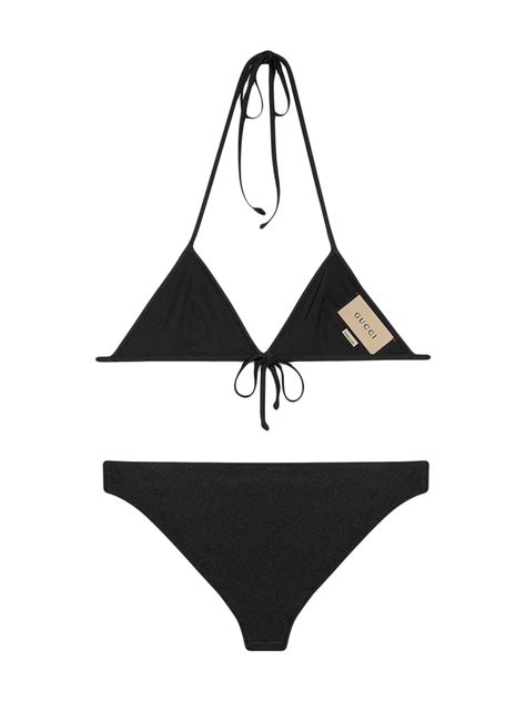 Gucci Rhinestone Interlocking G Bikini Set 